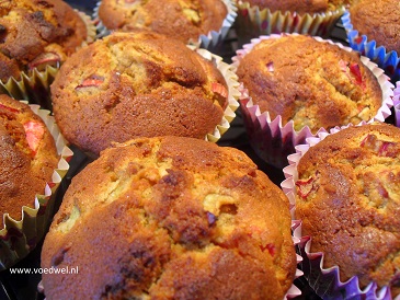 Voedwel, natuurlijk voedingsadvies, rabarbermuffins