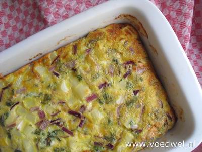 Voedwel, natuurlijk voedingsadvies, frittata met schorseneren