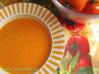 Voedwel, natuurlijk voedingsadvies, tropische tomatensoep